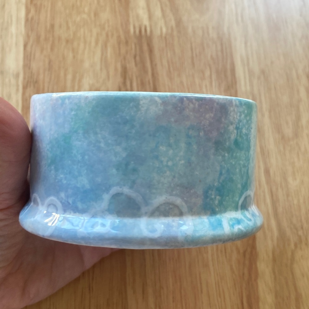 Vibrant Blue & Purple Ceramic Bowl